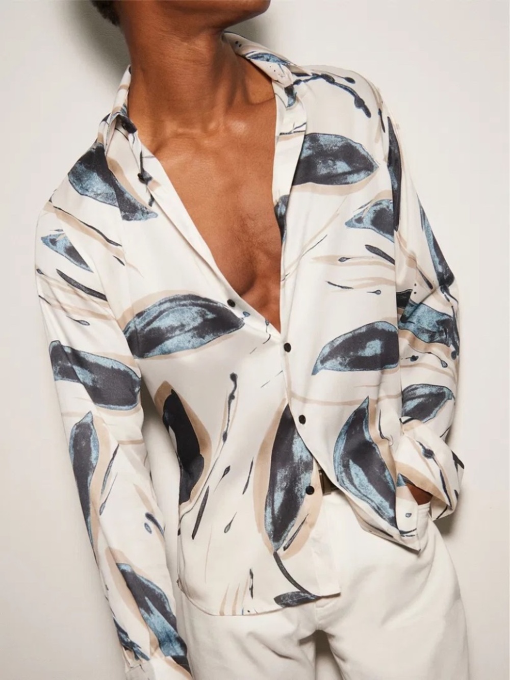 NEW REISS Sab Printed Shirt